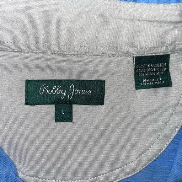 Bobby Jones eFX Performance Cotton Frame Stripe Short Sleeve Polo Shirt Size L - Picture 10 of 12